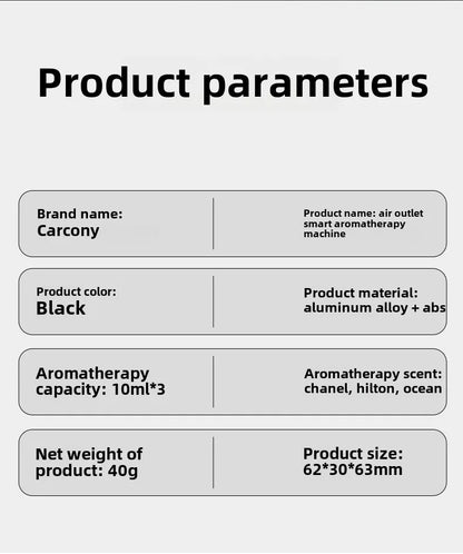 Intelligent Car Electric Air Diffuser Aroma Car Air Vent Humidifier Mist Aromatherapy Car Air Freshener For Removing Odors