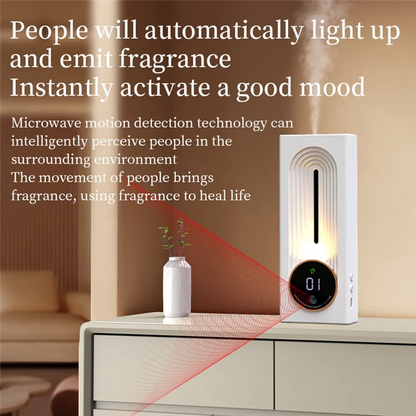 ABKW-Motion Sensing Air Freshener Spray Sprayer Automatic For Room Dispersion Wall Mounted Or Free Standing Aroma Device