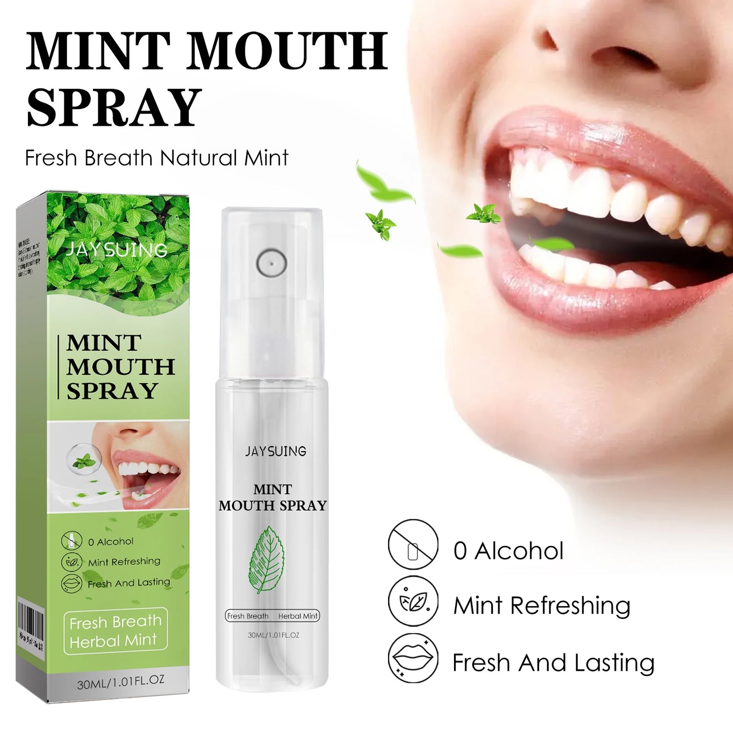 Mouth Freshener Spray Oral Spray Remove Bad Breath Long Lasting Mint Portable Breath Freshener Refreshing Oral Care Products