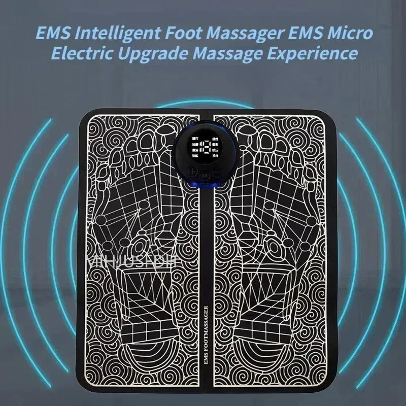 Foot Massage Mat Massager Feet Ems Calf Electric Tool Device Blood Circulation Spa Exerciser Insoles Myostimulator Machine Detox