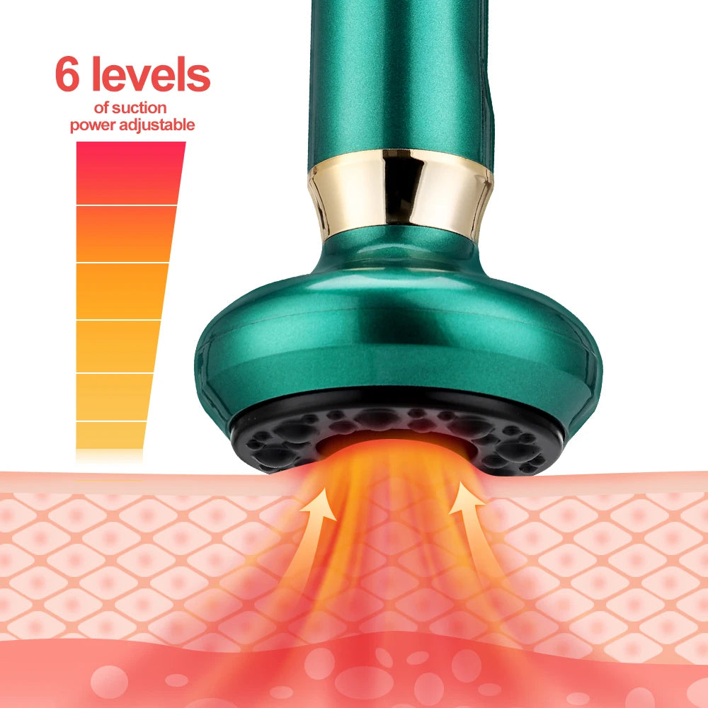 Chinese Electric Massager GuaSha Anti Cellulite Vacuum Suction Cup Beauty Health Scraping Infrared Heat Slimming Massage Thera
