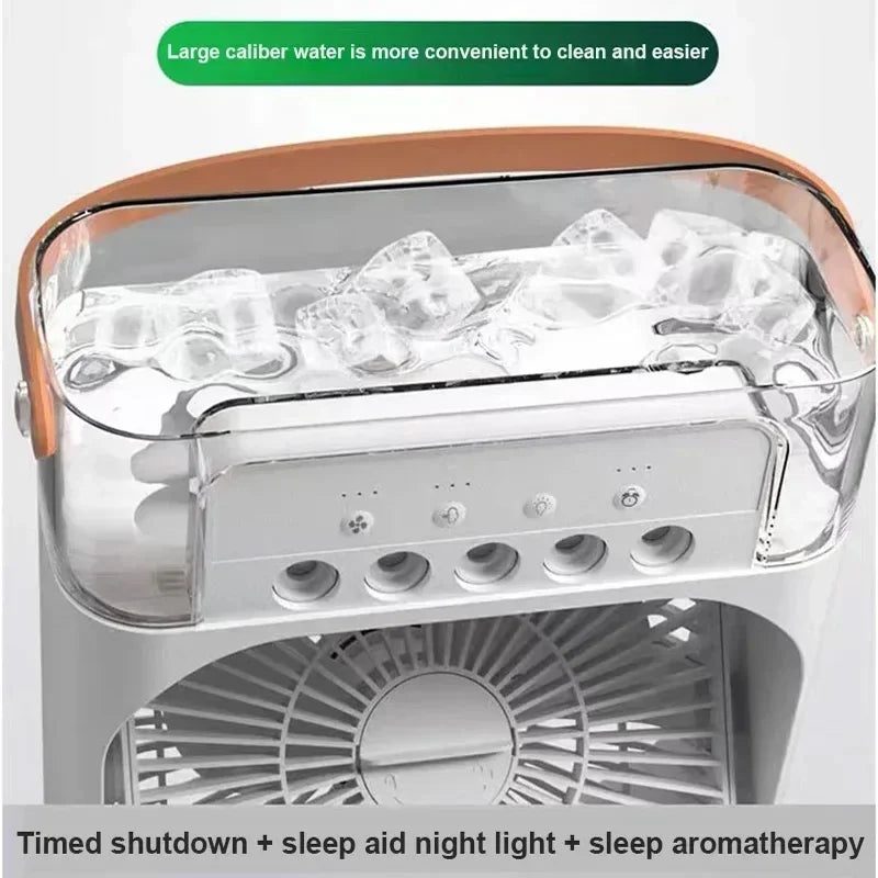 Portable 3 In 1 Fan AIr Conditioner Household Small Air Cooler LED Night Lights Air Adjustment Home Fans Dropshipping