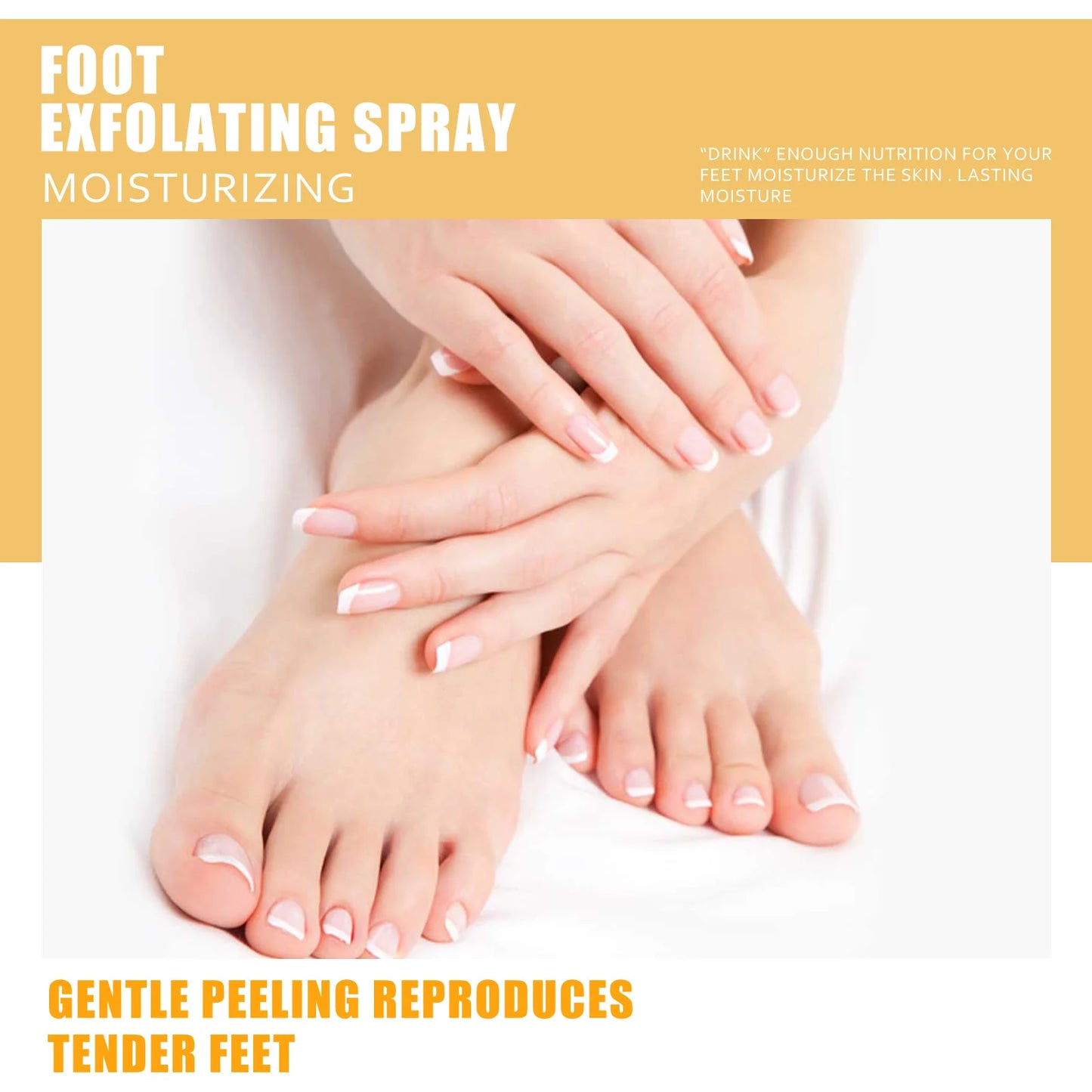 Foot Exfoliating Spray Repair Brightening Anti-Drying Crack Peeling Dead Skin Calluses Odor Removal Whitening Feet Care Liquid