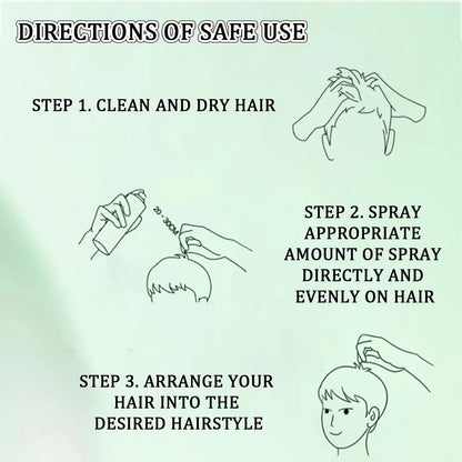 Hairspray Suitable for Men and Women, Rich in Glycerin, No-Wash, Long-Lasting Styling and Plumping, No Residue Texture Finishing - 100g, Quick-Drying Oil Control Formula