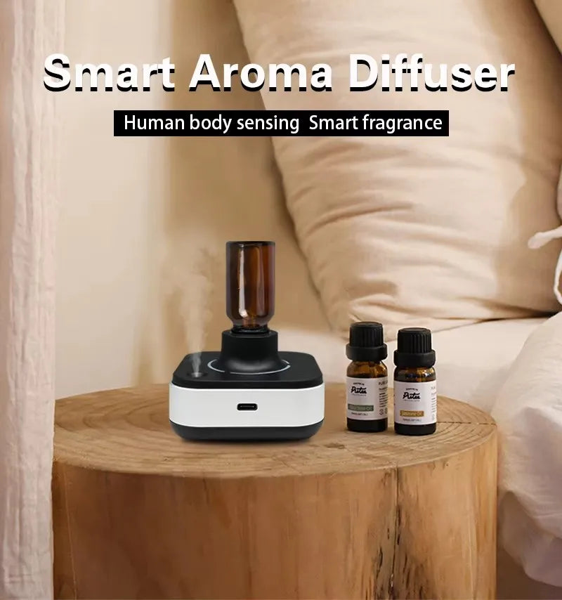 New Innovation Air cleaner Freshener Machine Infrared Automatic Smart spray Inverted Waterless Essential oil Aroma Diffuser