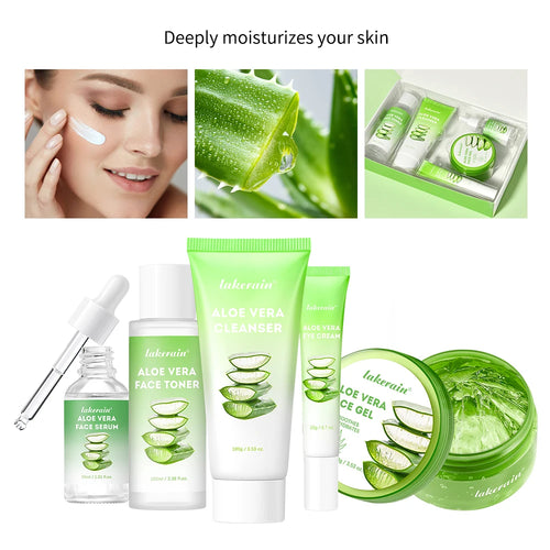 Multi-skin Care Aloe Vera Skin Care Set Deep Moisturizing Deep Nourishment Whitening Brightening Hydrating Smooth Skin