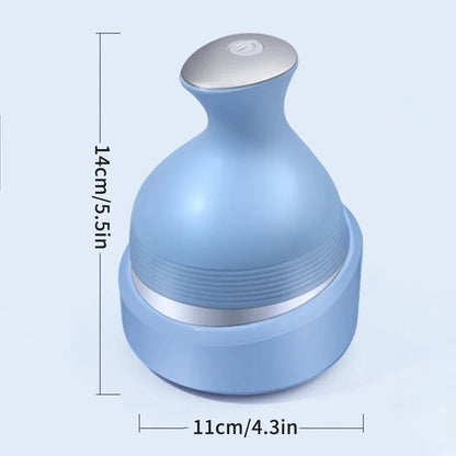 Electric Cordless Hair Scalp Massager with Kneading 4 Massage Nodes Handheld Portable Head Scratcher Massager Stress Relax