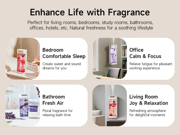 230ml Smart Aroma Diffuser, Auto Air Freshener with Refills, Premium Essential Oil Mist Sprayer, Long-Lasting Fragrance
