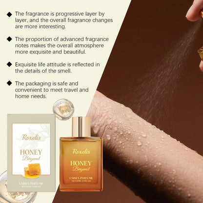 Honey Bergamot Unisex Perfume Mild Naturally Fresh Scent, Women's Charming Everyday Portable Fragrance Perfumes Mujer Originales