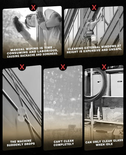 Window Cleaning Robot Battery-Four Spray Heads,Automatic Window Cleaner,Smart Home For Clean Glass,Home,Tile To Clean Tiles