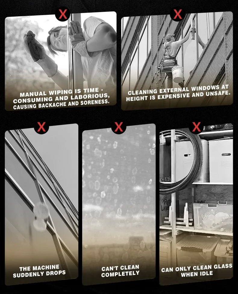 Window Cleaning Robot Battery-Four Spray Heads,Automatic Window Cleaner,Smart Home For Clean Glass,Home,Tile To Clean Tiles