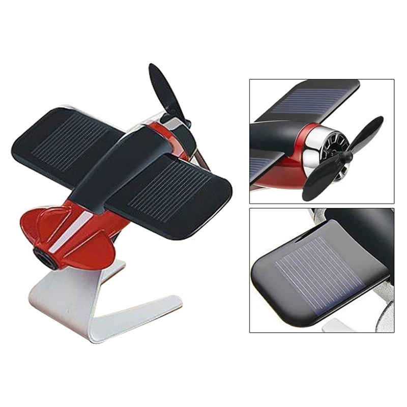 Car Air Freshener Solar Airplane Model Center Console Decoration Auto Fragrance Air Fresheners