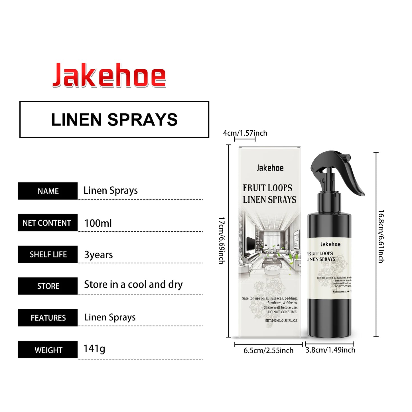 100ml Household Fragrance Spray Light and quick-drying, fresh air, neutral fragrance, suitable for fabric deodorization