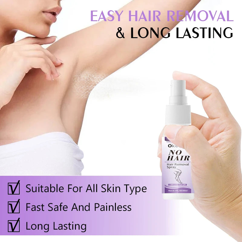 Permanent Hair Removal Spray Painless Armpit Legs Arms Hair Remover Hair Growth Inhibitor Depilatory Nourishing Repair Body Care