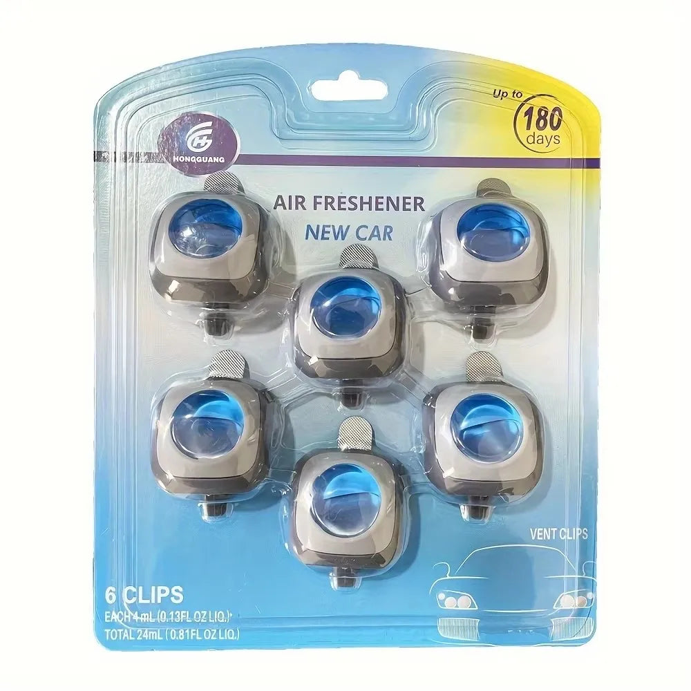 Car Fragrance Auto Air Outlet Aromatherapy Clip with Essential Oil Air Freshener Car Interior Odor Removing Fragrance Perfume
