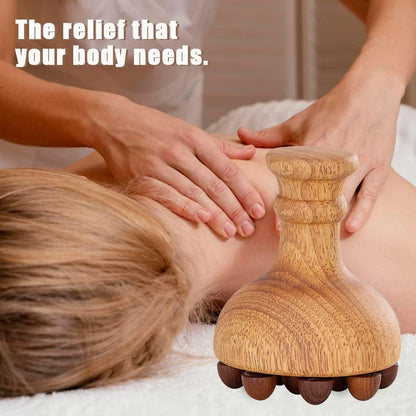 Therapy Massage Tools | Wooden Mushroom Massager | Lymphatic Drainage Massager Wood | Maderoterapia kit |Meridian Pressure Brush