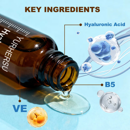 3.0% Hyaluronic Acid Serum 1oz, Deep Hydration for Face, Anti Wrinkle, Plumping & Firming, Dry Skin Care, Vegan