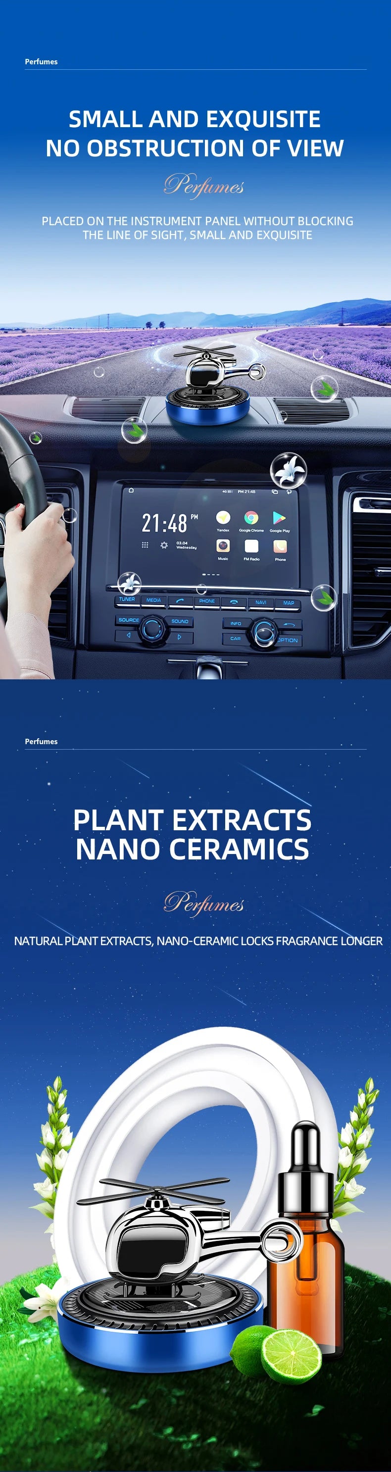 Car Aromatherapy Air Freshener Car Fragrance Perfume Fresh Vent Air Aromatherapy Interior Cars Auto Accessories Solar Plane