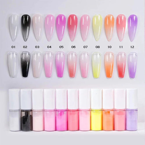 12 Color New Nails Spray Powder Gradient Ombre Nails Glitter Powder Spray Bottle Quick Drying Colorful Spray Powder Nails Care