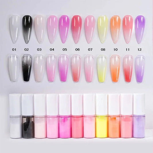 12 Color New Nails Spray Powder Gradient Ombre Nails Glitter Powder Spray Bottle Quick Drying Colorful Spray Powder Nails Care