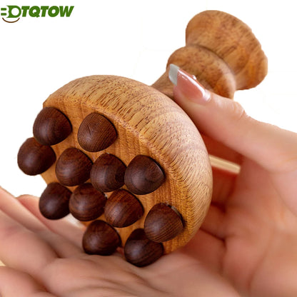 Therapy Massage Tools | Wooden Mushroom Massager | Lymphatic Drainage Massager Wood | Maderoterapia kit |Meridian Pressure Brush