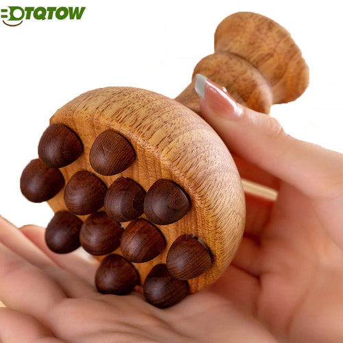 Therapy Massage Tools | Wooden Mushroom Massager | Lymphatic Drainage Massager Wood | Maderoterapia kit |Meridian Pressure Brush