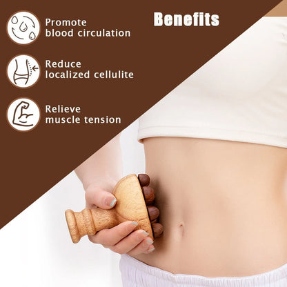 Therapy Massage Tools | Wooden Mushroom Massager | Lymphatic Drainage Massager Wood | Maderoterapia kit |Meridian Pressure Brush