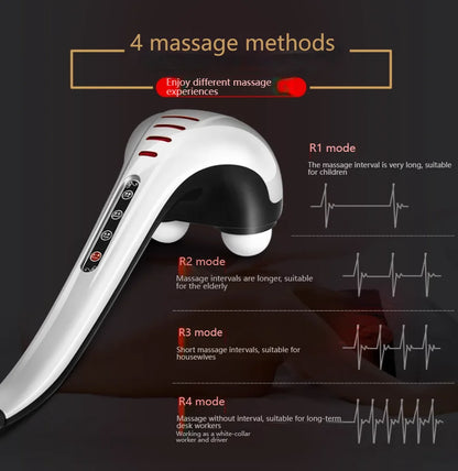 Massager stick   220V massage hammer neck waist hand-held multi-function body tapping meridian hammer back massage hammer