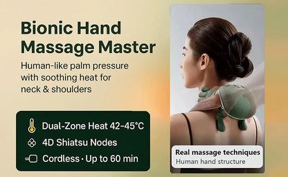 2025 Bionic Neck Shoulder Massager N7 Kneading Massager Shawl 3-Level Modes Neck Cervical Waist Leg Body Muscles Massage Pillow