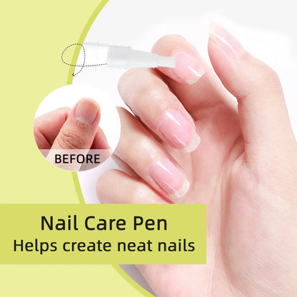 Nail Strengthening Pen 4ml - Lemon & tea tree oil blend minimizes yellow stains, fortifies weak nails & hydrates nail edges.