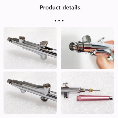 Airbrush Spray Gun for Painting Nails Modeling Crafts Cake Mini Spray Gun 0.3mm Nozzles Portable Airbrush Gun with Cleaning Kit