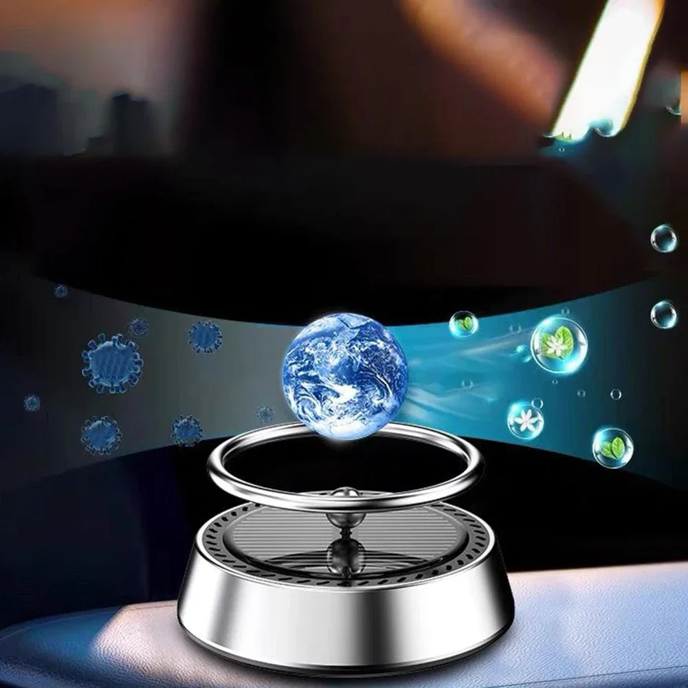 Solar Rotating Car Air Freshener Auto Air Freshener Rotating Interstellar Ball Car Deodorant Vehicles Interior Decor Homes