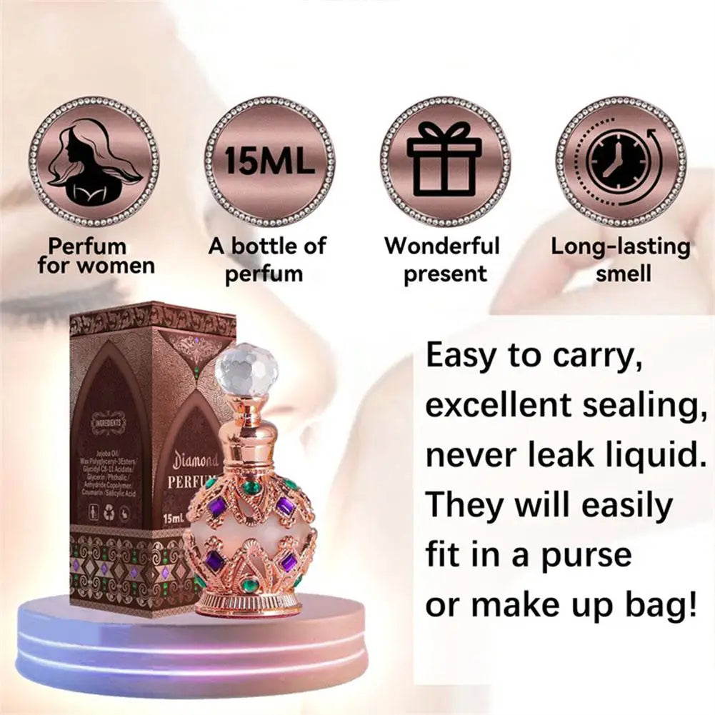 Exotic Arabian Perfume For Women, Enchanting Floral Bouquet With Rose, Jasmine&Vanilla Long-Lasting Pheromone-Infused Fragrance