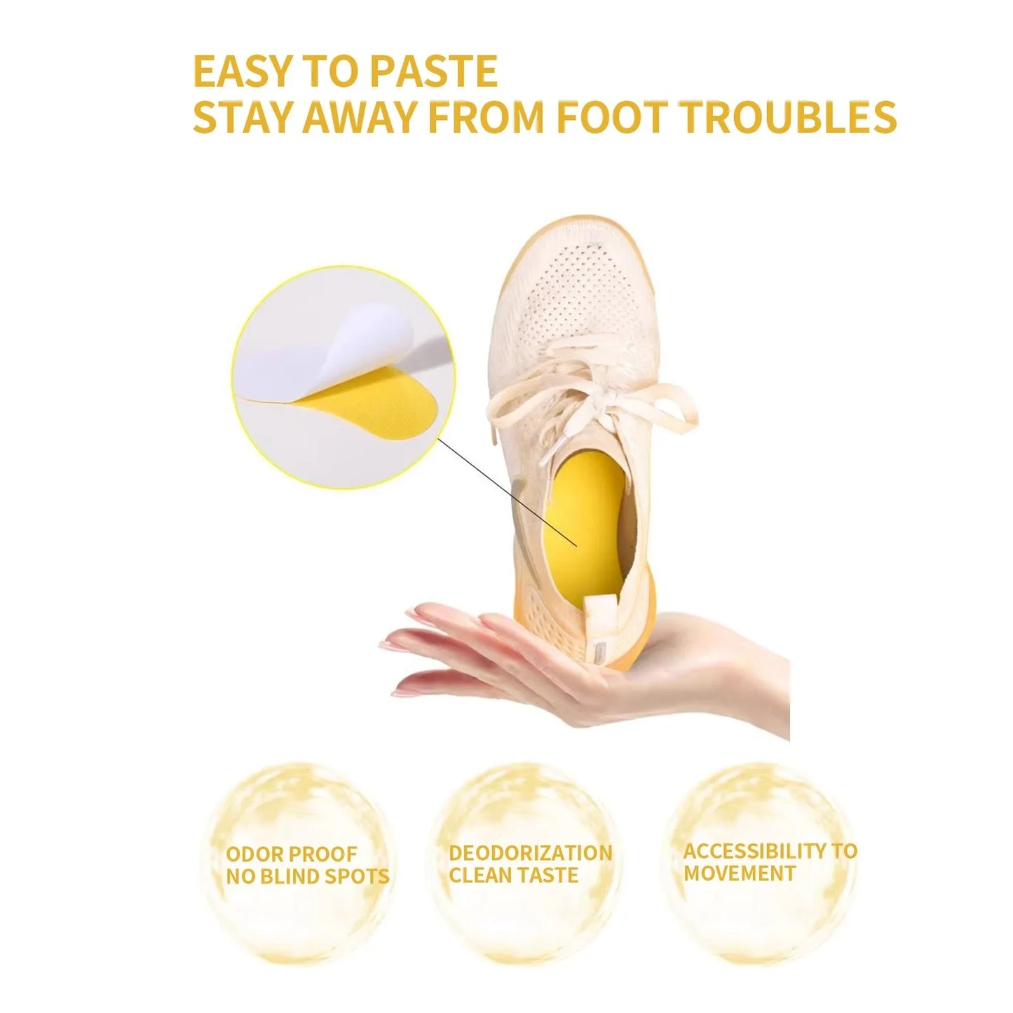 Shoes Odor Remover Foot Odor Removal Stickers Foot Odor Deodorants Sneaker Foot Sweat Absorption Fresh Odor Removal Fresh