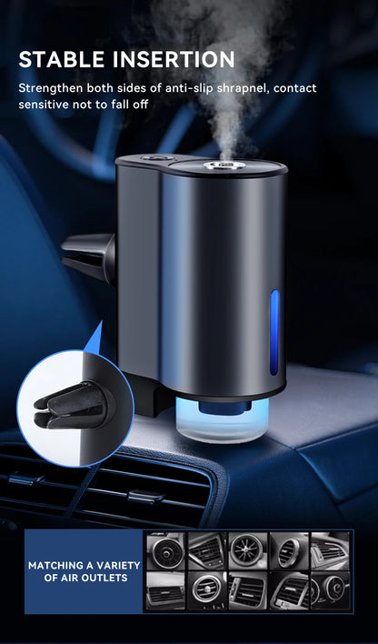 CAR Humidifier Essential Oil Diffuser Smart Car Air Aromatherapy Diffuser, Fragrance Car Air fresheners with Three Adjustable