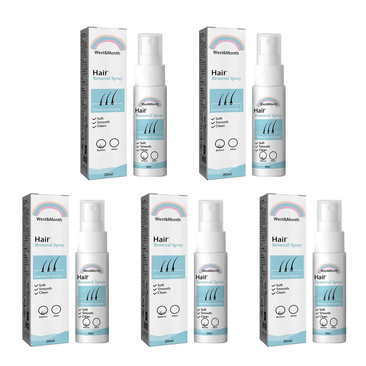 Hair Removal Spray Hair Growth Inhibitor Natural Painless Depilatory Spray Body Armpit Private Parts Hair Remover for Smooth Ski