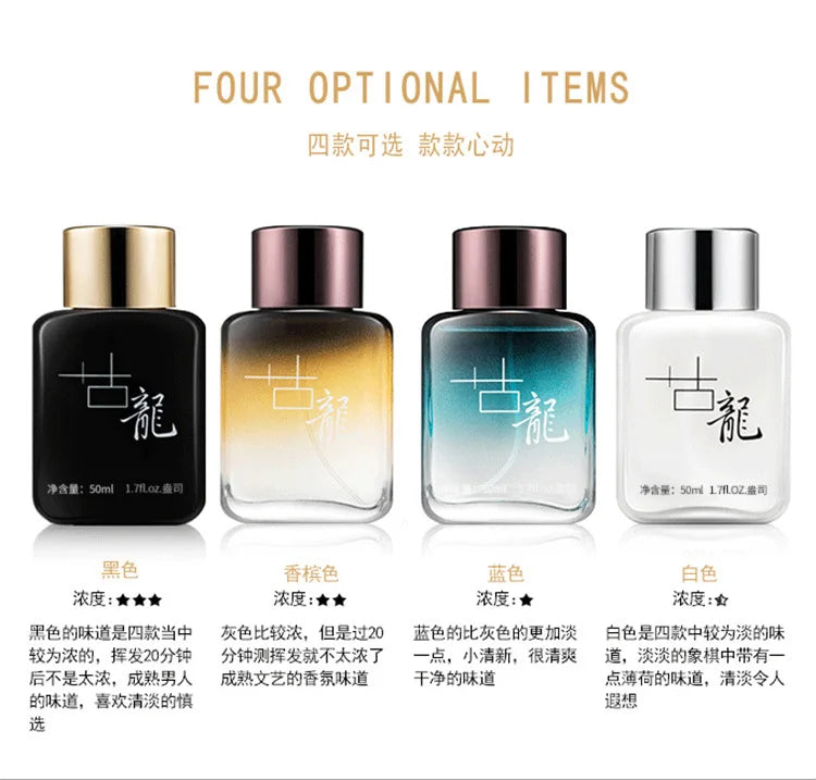 50ml Men Perfume Pheromones Gentleman Perfume Natural Fresh Long-lasting Fragrance Charming Cologne Perfume Couple Date Gift