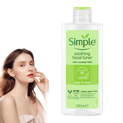 Simple Soothing Toner Long Lasting Moisturizing Gently Calms Soothes Balances Skin PH Softens Stratum Corneum
