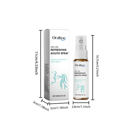 Breath Freshener Spray Remove Bad Breath Long Lasting Fresh Portable Mouthwash Oral Health Care Mint Flavor Mouth Cleaning Spray