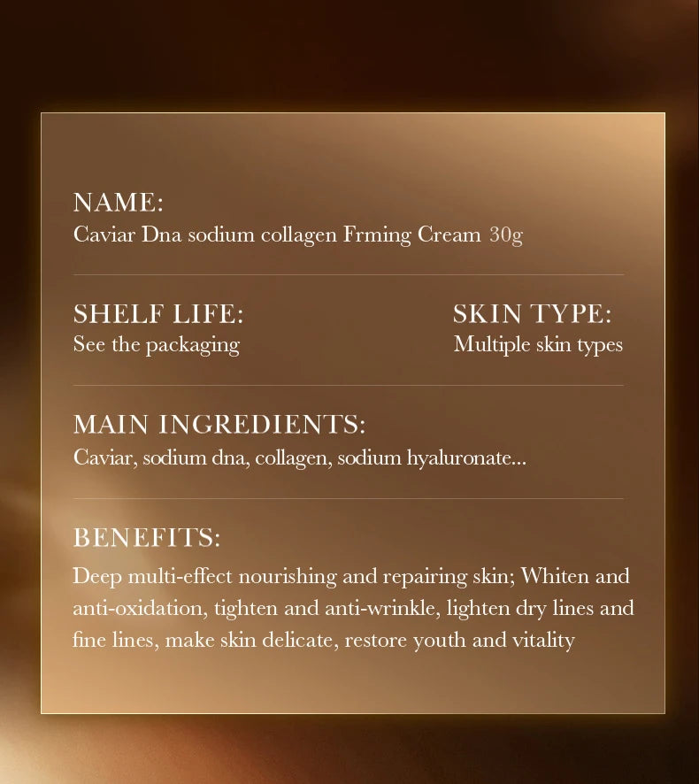 Caviar Anti-Wrinkle Face Cream Collagen Anti-Aging Firming Lift Fade Fine Lines Moisturizing Smooth Brighten Skin Care Products