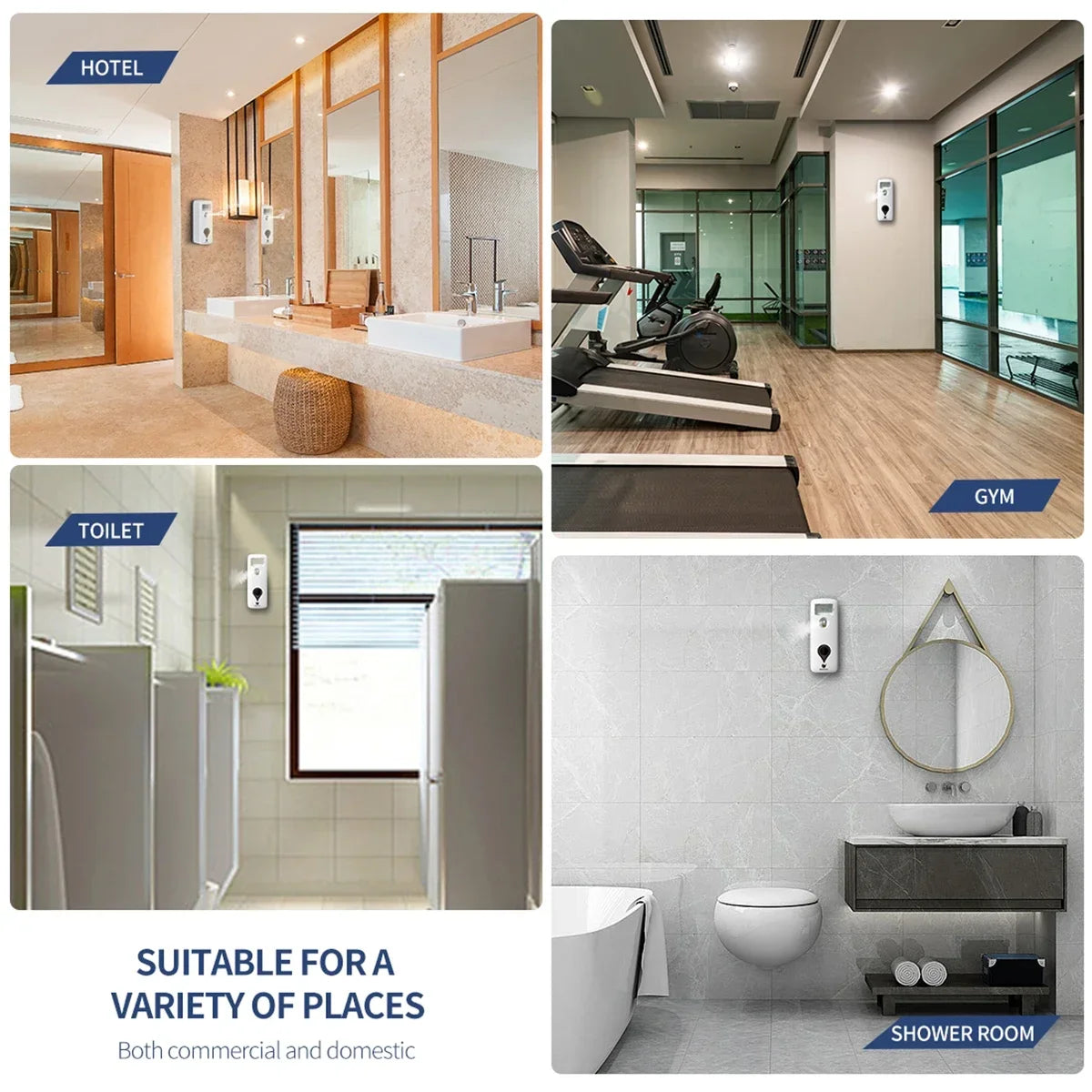 Liquid Air Freshener Dispenser Wall Mounted Automatic Fragrance Perfume Spray Room Toilet Odor Eliminator LCD Programmable 300ML