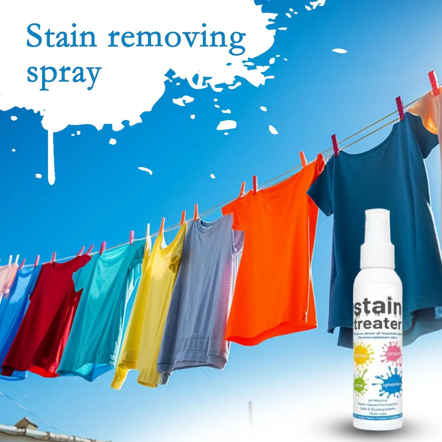 Clothes Stain Remover Spray Stain Remover Spray Laundry Cleaner 120ml Fabric Stubborn Grease Oil Cleaner for Travel Home Dorm