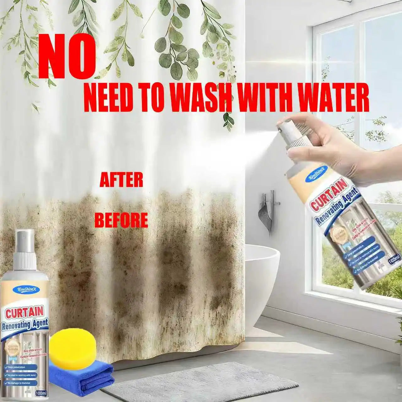 Curtain Cleaning Spray Fabric Sofa Curtain Cleaning And Care Kit Multi-functional Cleaner