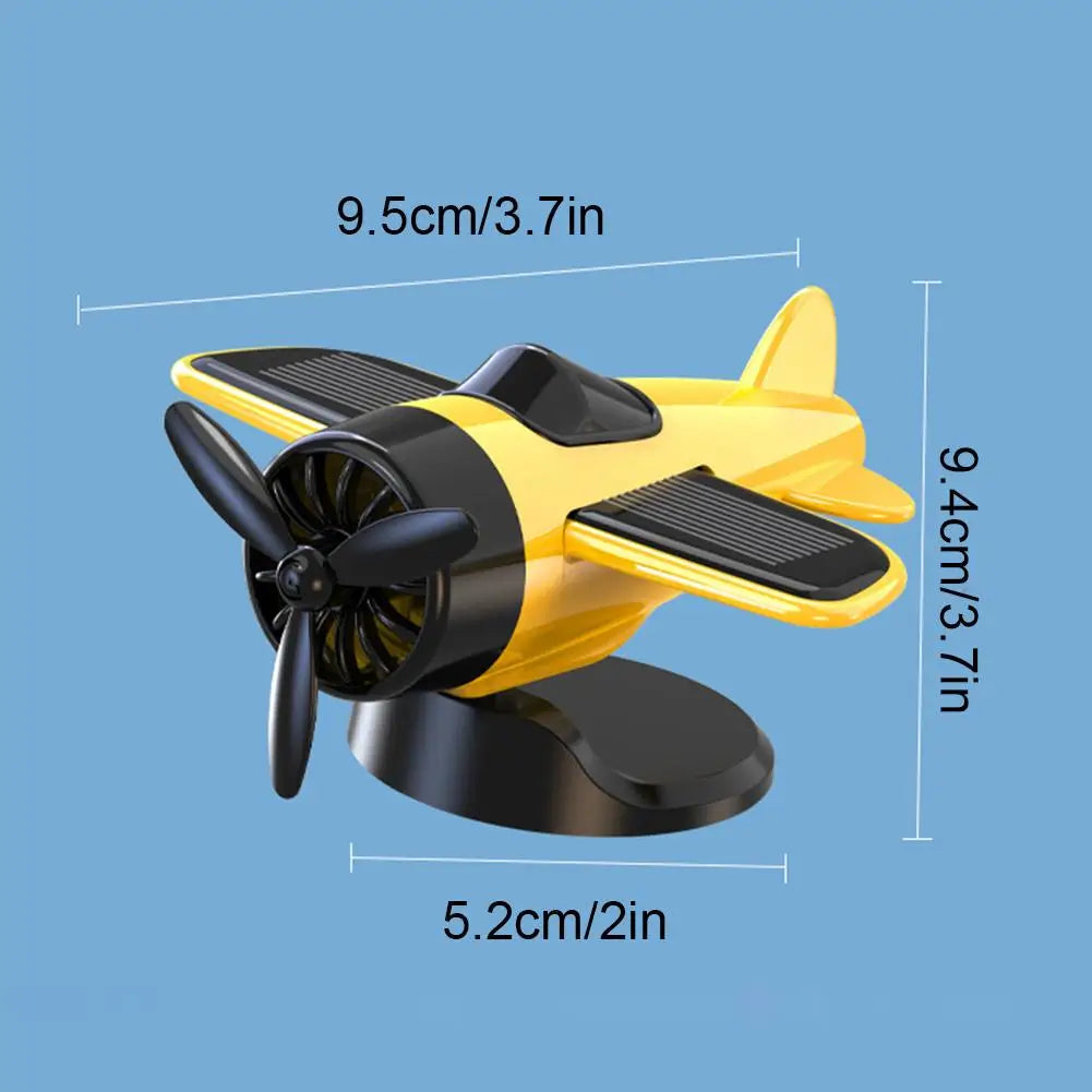 Car Air Freshener Creative Solar Powered Rotating Airplane Ornament Flavoring Fragrance Decoration Car Interior Accessories