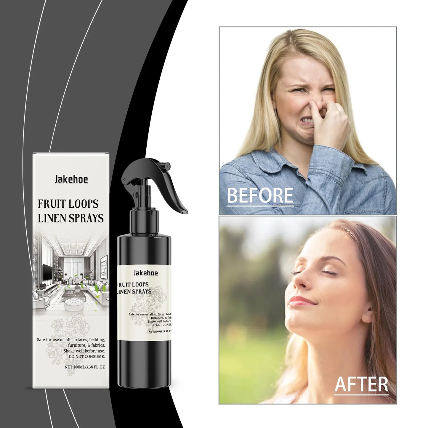 100ml Household Fragrance Spray Light and quick-drying, fresh air, neutral fragrance, suitable for fabric deodorization