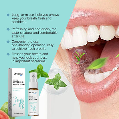 Breath Freshener Spray Remove Bad Breath Long Lasting Fresh Portable Mouthwash Oral Health Care Mint Flavor Mouth Cleaning Spray