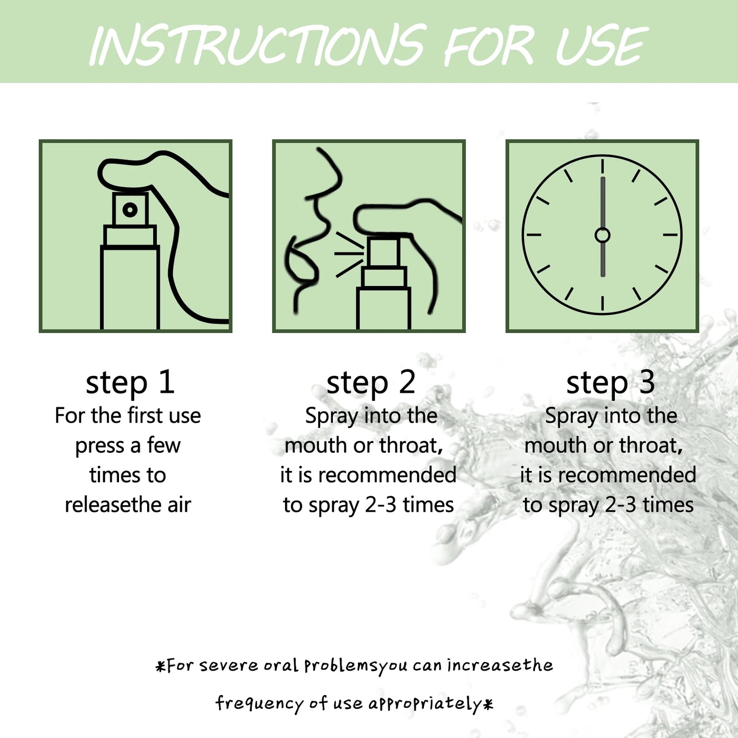 Mouth Freshener Spray Oral Spray Remove Bad Breath Long Lasting Mint Portable Breath Freshener Refreshing Oral Care Products