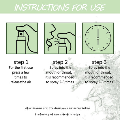 Mouth Freshener Spray Oral Spray Remove Bad Breath Long Lasting Mint Portable Breath Freshener Refreshing Oral Care Products