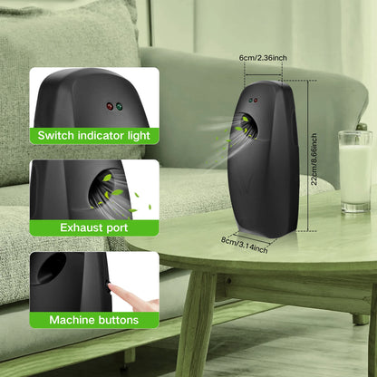 2Pcs Air Fresher Spray Dispenser Household Wall-mounted Automatic 3  Adjustable Mode  Aroma Diffuser Toilet Room Odor Eliminator