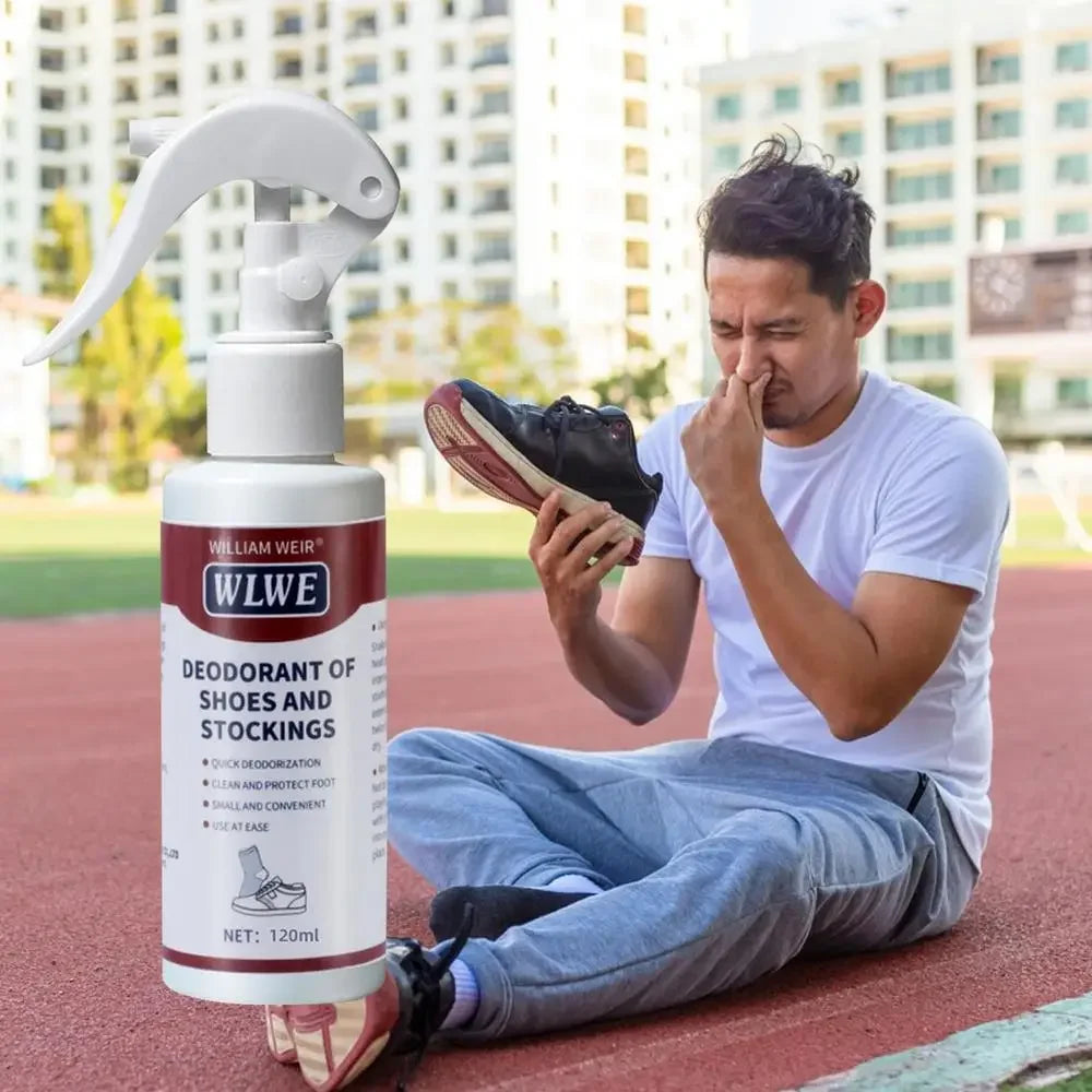 120ml Outdoors Shoe Deodorizer Odor Refresher Spray Removes Stubborn Odors Shoe Smell Fighter for Canvas Leather Gym Shoes